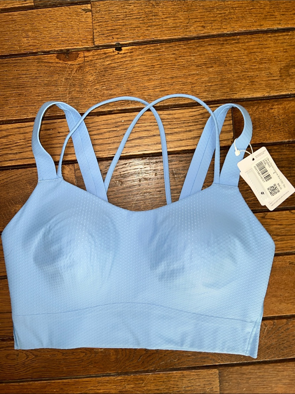 Lululemon Sinatra Blue Dot Like A Cloud Longline Sports Bra D/DD Size 6 NWT NWT
